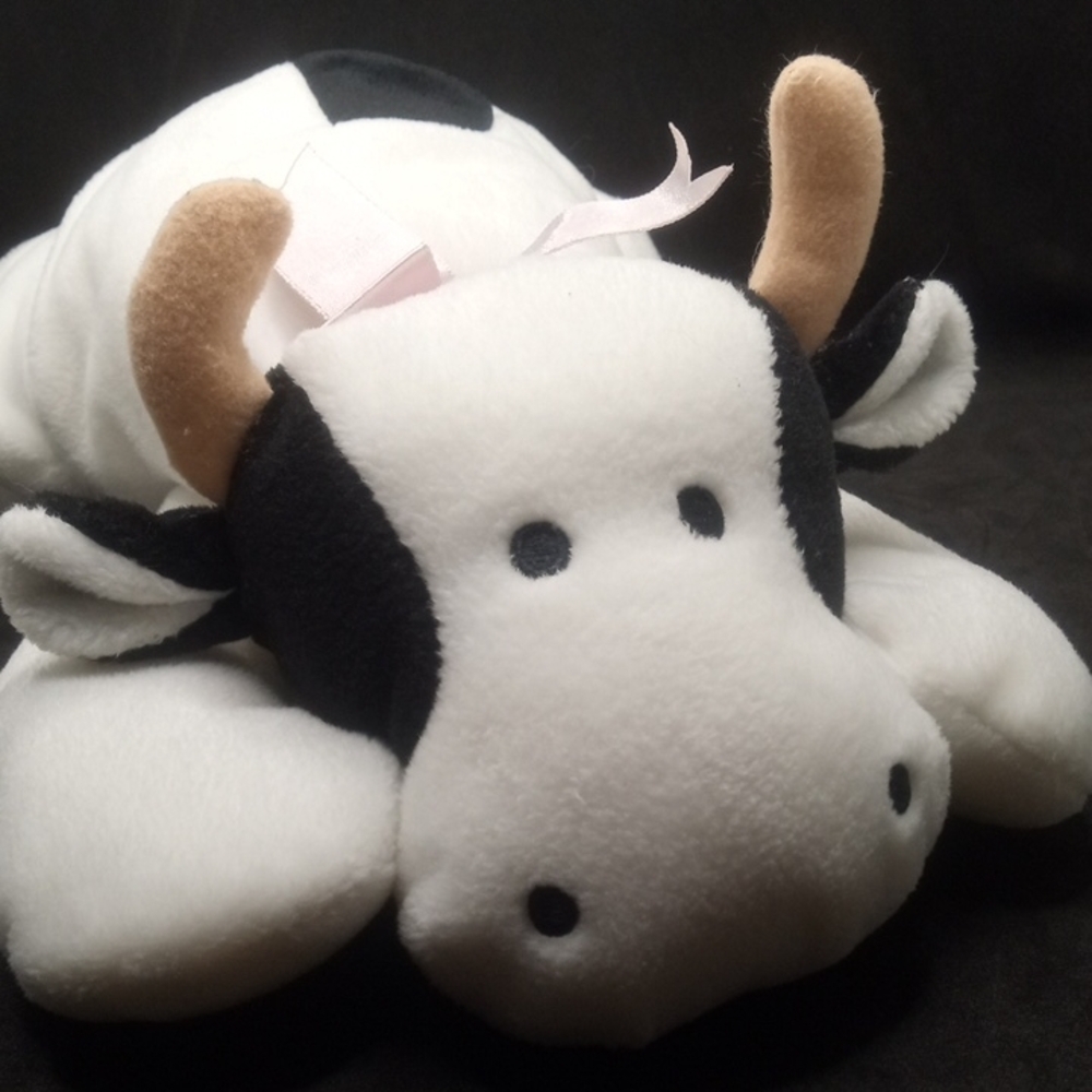 14 Inch Ty "Moo Cow" Beanie Baby Stuffed Animal Plush